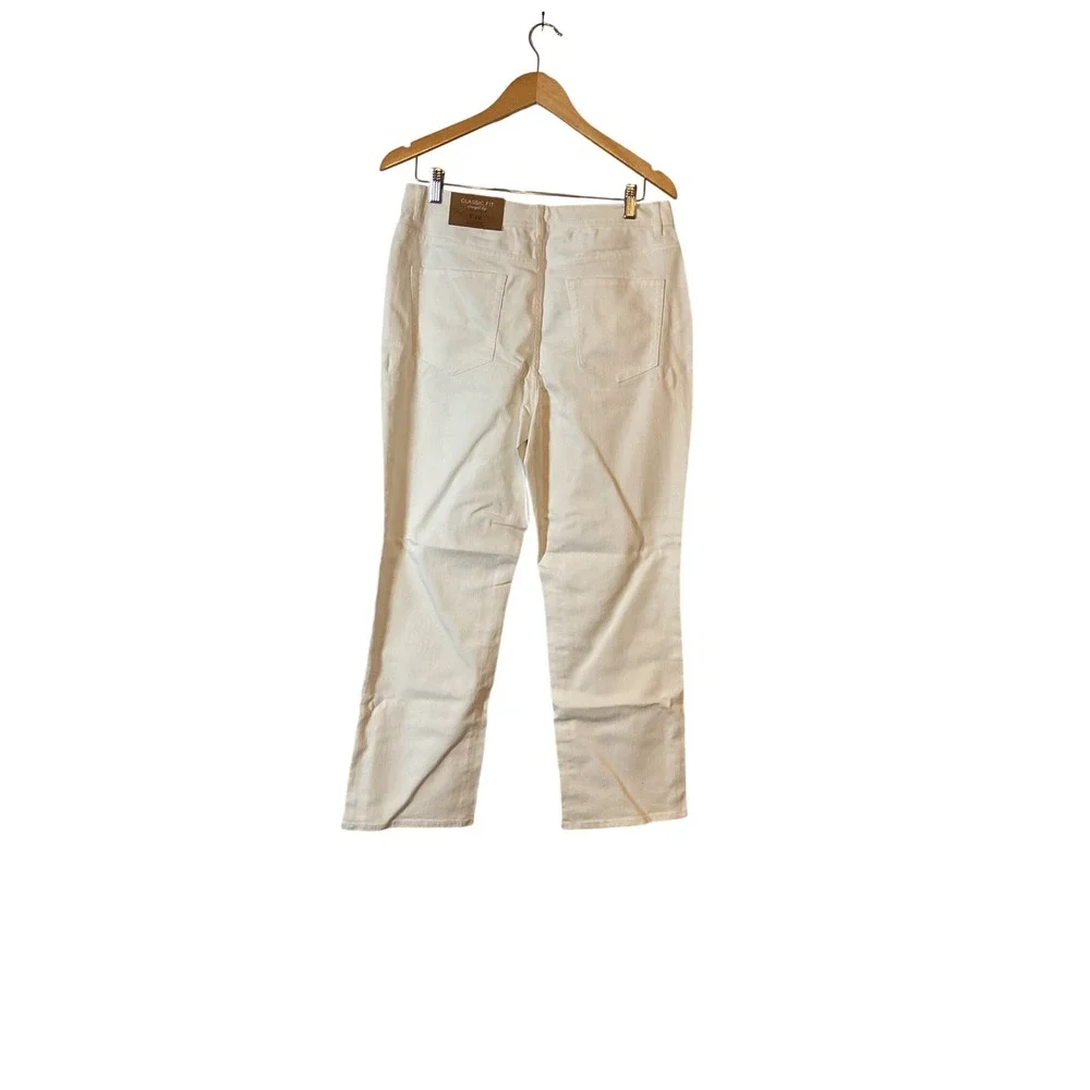 Coldwater Creek White Classic Shaping Straight Leg Jeans Petite 12 NWT ShapeMe‎